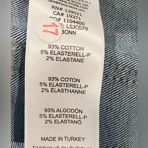 Frame Le Skinny De Jeanne Ripped Crop Skinny Jeans, Size 32  Blue New With Tags - Picture 13 of 14